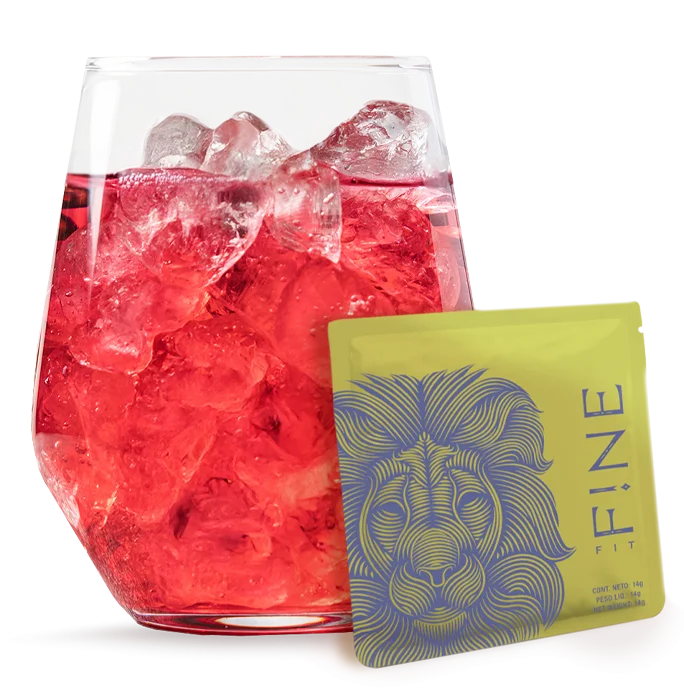 Producto F!NE FIT en un fondo creativo